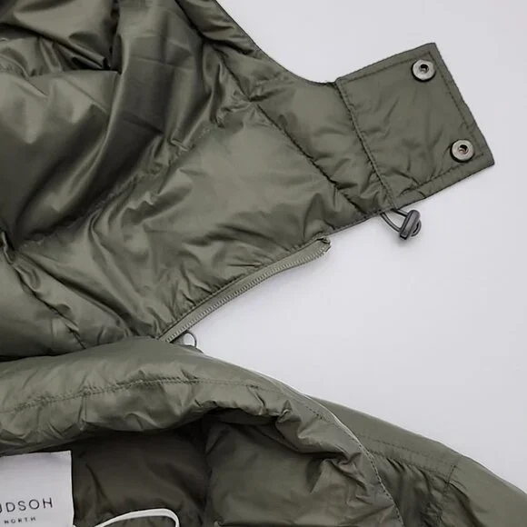 Hudson North Men's Olive Green Puffer Coat Parka Down Fill Winter Sz M - Picture 7 of 16